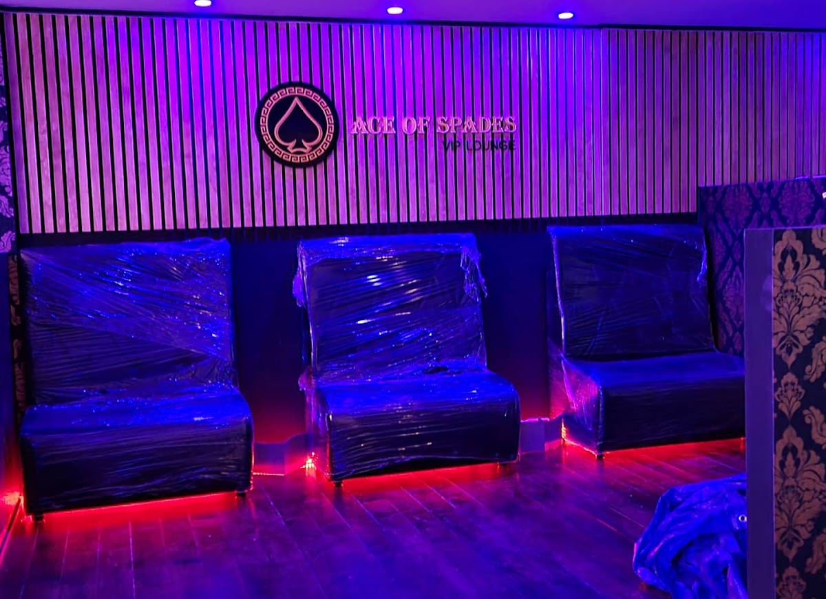 LED strip lighting in the Ace of Spades VIP lounge